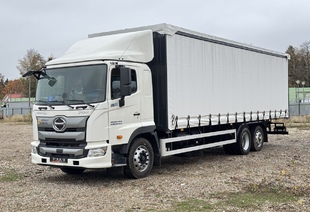 HINO 700 6×2 (МРМ 20т) БОРТ-ТЕНТ СДВИЖНЫЕ ШТОРЫ И КРЫША 9,26м